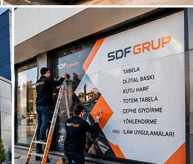Tabela & dijital baskı hizmetini temsil eden — yapay zekâ ile oluşturulmuş temsili görsel